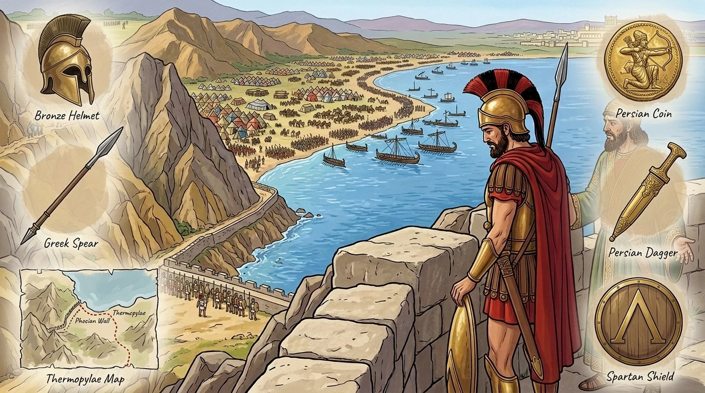 On August 11, 480 BC, a narrow pass in Thermopylae became a graveyard for brave warriors. King Leonidas of Sparta, known for his unwavering courage, stood… On August 11, 480 BC, a narrow pass in Thermopylae became a graveyard for brave warriors. King Leonidas of Sparta, known for his unwavering courage, stood…