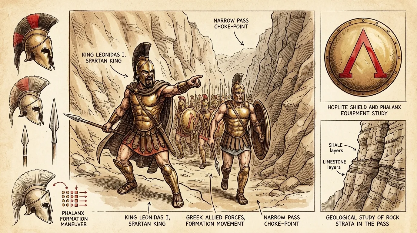 Leonidas marched north with his 300 Spartans and allied Greek soldiers. "We will make our stand here, at Thermopylae," he declared to his men. Leonidas marched north with his 300 Spartans and allied Greek soldiers. "We will make our stand here, at Thermopylae," he declared to his men.