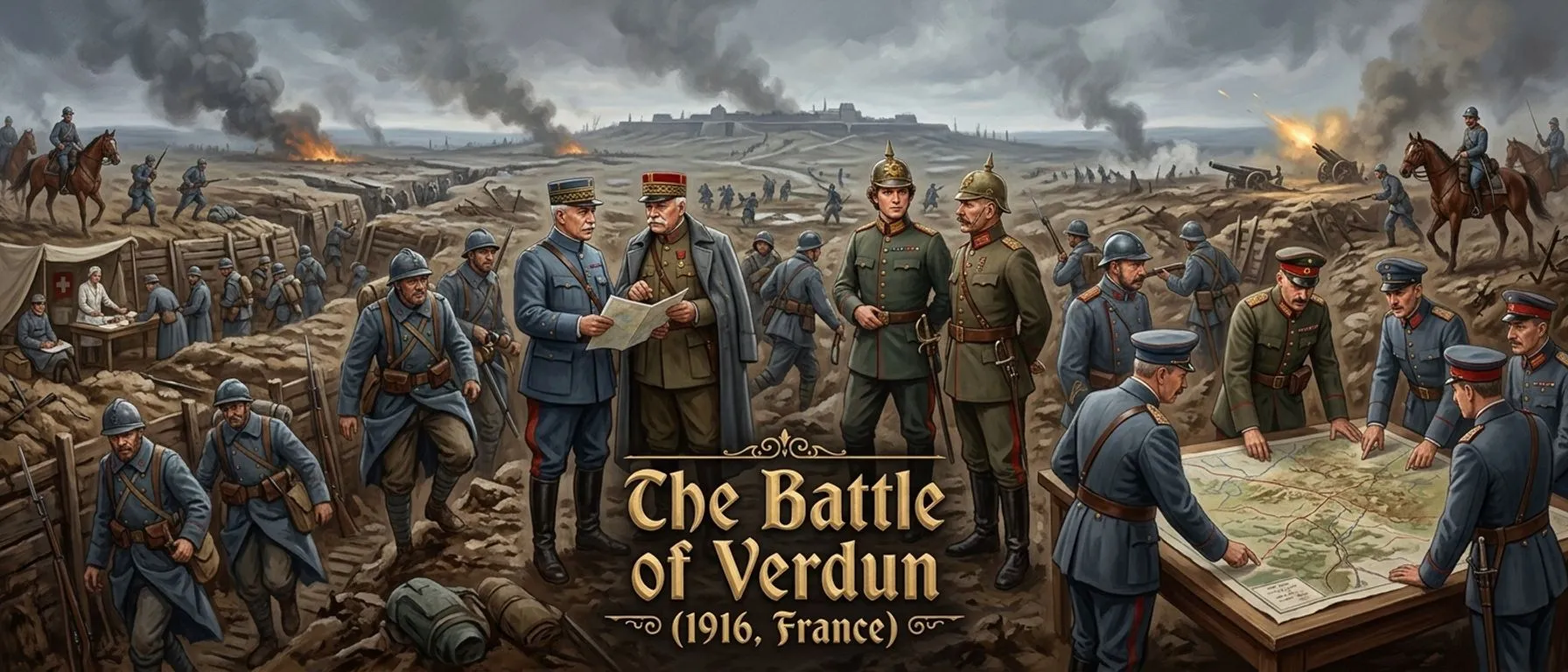 凡尔登战役 (1916年，法国) — 图书封面 — Wonder History