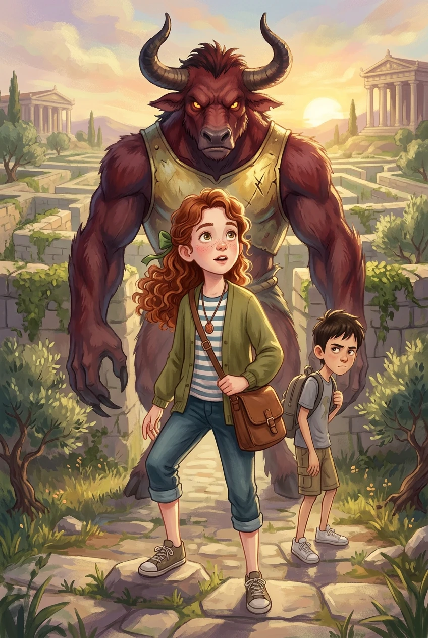 男孩与米诺陶 — 图书封面 — Wonder Books