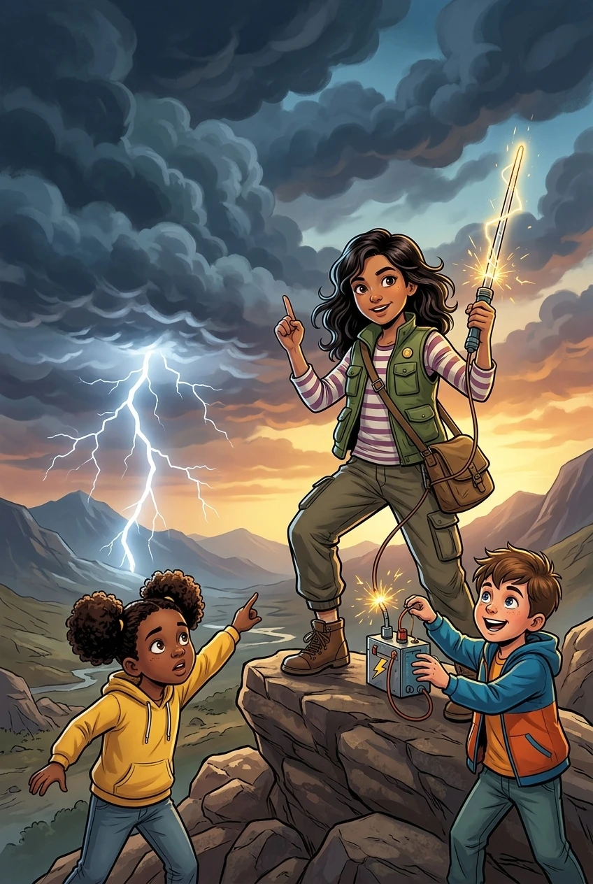 The Boy Who Caught Lightning — غلاف الكتاب — Wonder Science