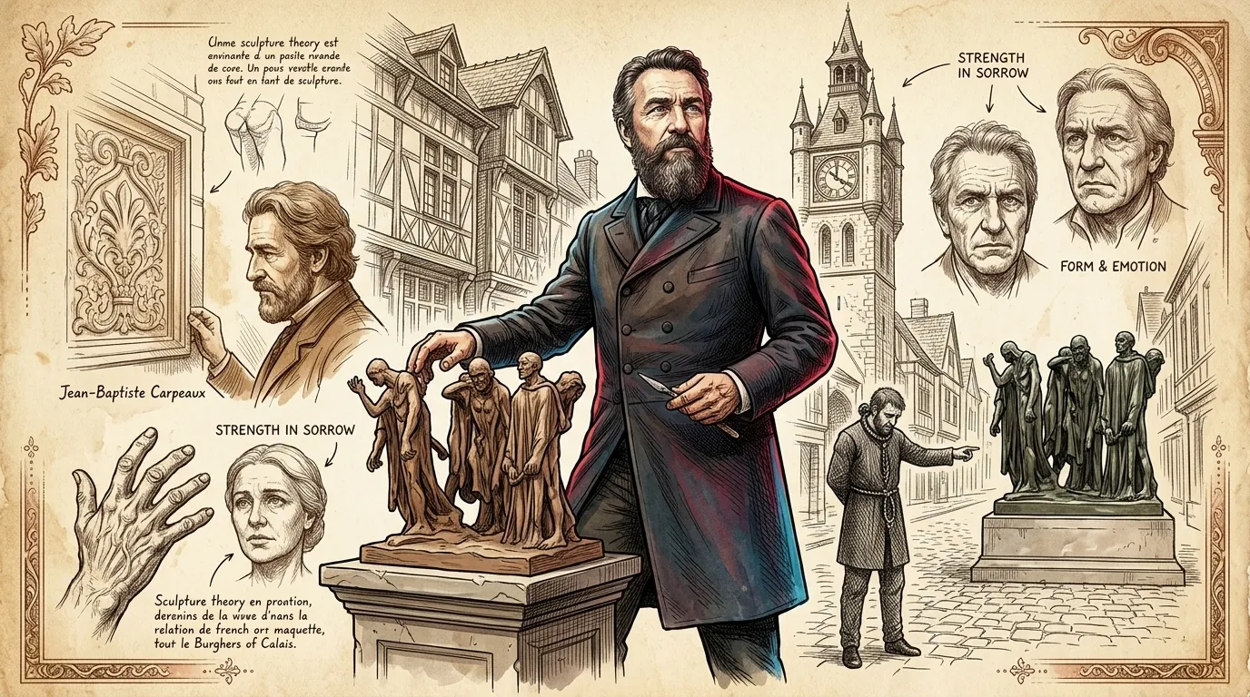 The Burghers of Calais by Auguste Rodin (Calais, France — 1889) — 图书封面 — Wonder Arts
