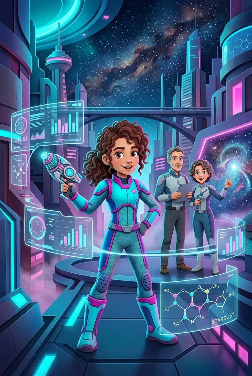 宇宙尘埃的化学 — 图书封面 — Wonder Books