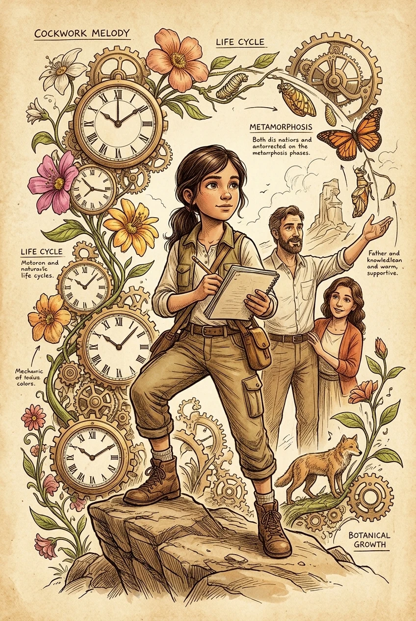 The Clockwork Melody of Life Cycle — غلاف الكتاب — Wonder Science