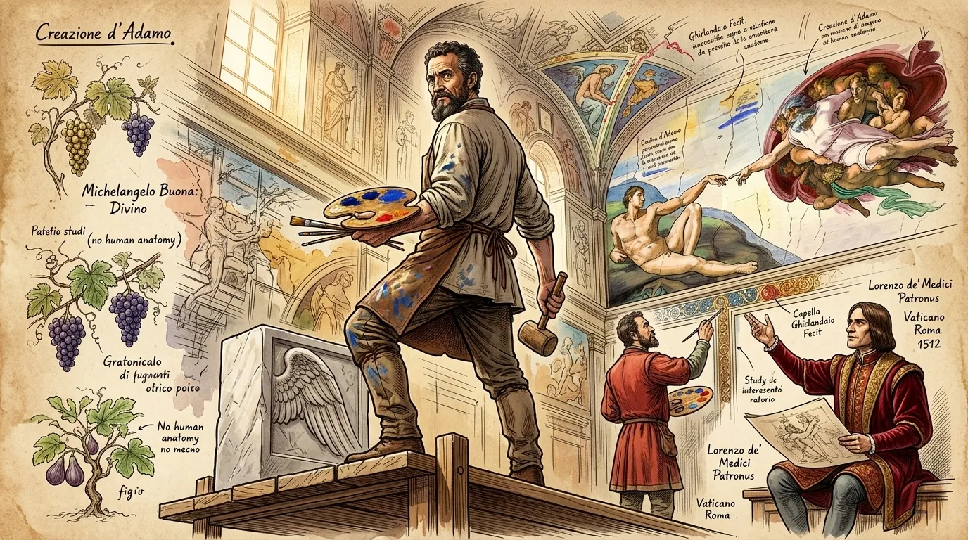 The Creation of Adam by Michelangelo (Vatican City, Rome — 1512) — 图书封面 — Wonder Arts