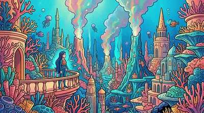 The abyss pulsed with an alien luminescence, a silent symphony of living light. Towering hydrothermal vents spewed shimmering clouds of minerals into the inky… The abyss pulsed with an alien luminescence, a silent symphony of living light. Towering hydrothermal vents spewed shimmering clouds of minerals into the inky…