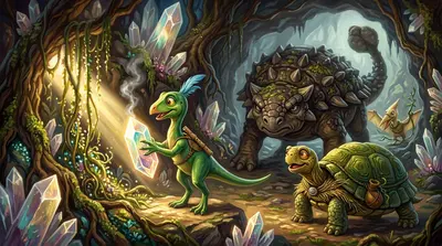 他们齐心协力，小心翼翼地调整着水晶的角度，将阳光束聚焦到粗壮的藤蔓上。这花了不少时间，皮普必须非常精确，但最终，一缕烟雾升了起来。“奏效了！