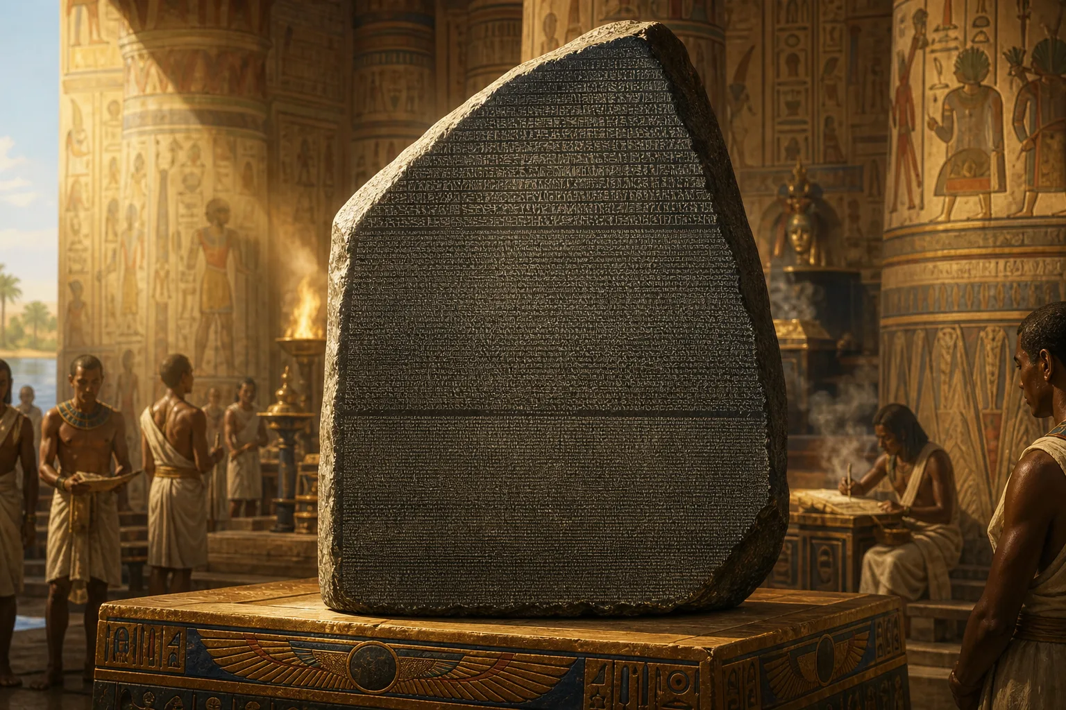 The Rosetta Stone: Found at Rashid — book cover — Wonder Egypt