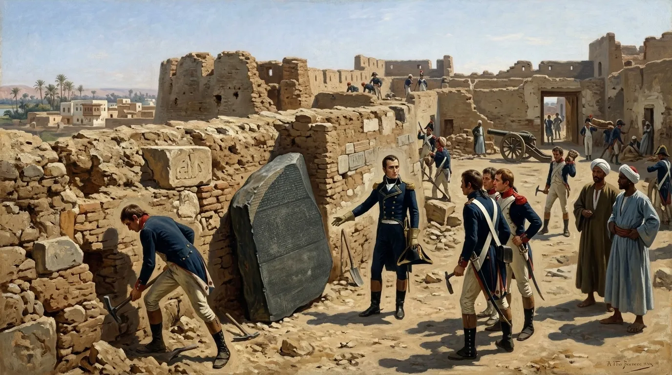 The year is 1799 of the Christian reckoning, the month July, in the sun-baked dust of Rashid, ancient Rosette, on the western arm of the Nile Delta. The year is 1799 of the Christian reckoning, the month July, in the sun-baked dust of Rashid, ancient Rosette, on the western arm of the Nile Delta.
