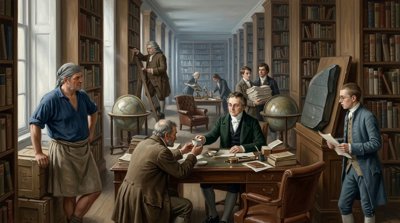 In London, the Rosetta Stone became a focal point of scholarly endeavor. Among the first to seriously tackle its mystery was Thomas Young, a polymath of… In London, the Rosetta Stone became a focal point of scholarly endeavor. Among the first to seriously tackle its mystery was Thomas Young, a polymath of…