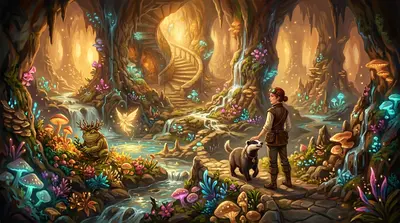 女王专注地听着，神情渐渐柔和下来。过了一会儿，她答道：“很好。带上太阳石，愿它能治愈你们的世界。”带着太阳石，埃拉拉和皮普回到了地下，治愈了枯萎病，…