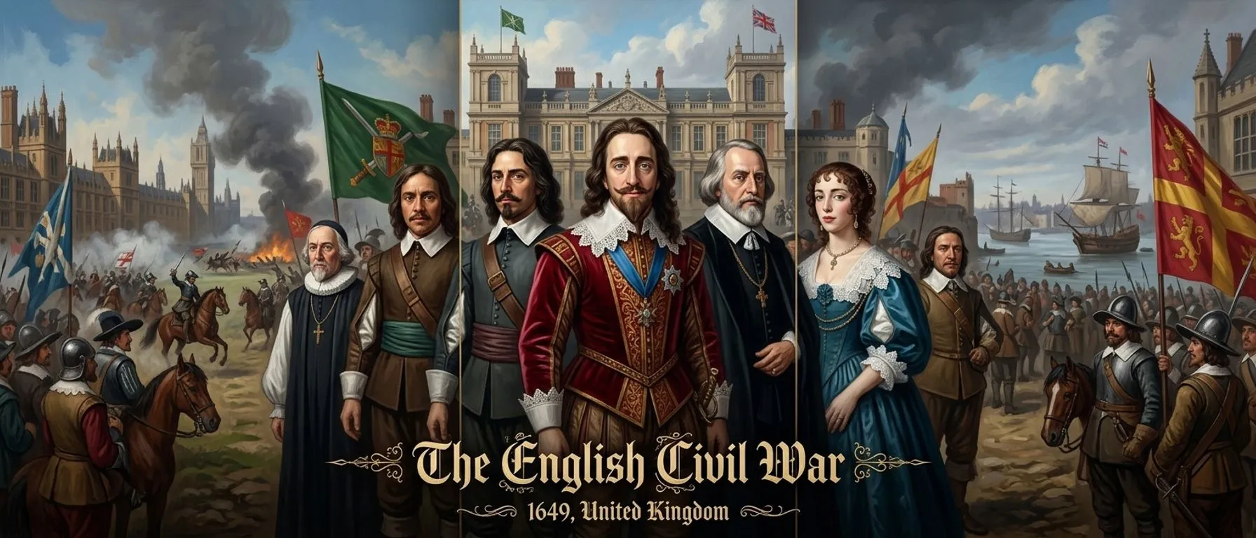 英国内战 — 联合王国 (1649, 联合王国) — 图书封面 — Wonder History