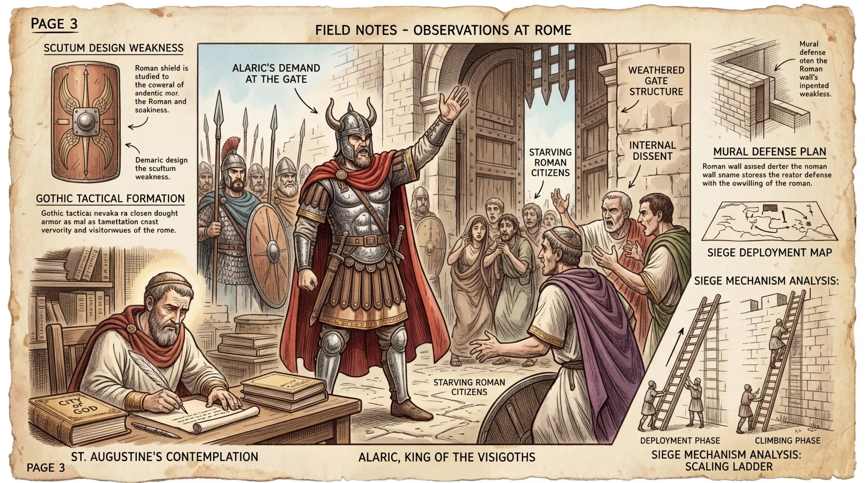 Alaric, King of the Visigoths, stood before the gates of Rome in 410 AD, demanding tribute. "Give us what we ask, and we shall spare your city," he declared.