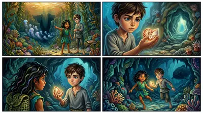 "The Murky Trench?" Coralia gulped. "But everyone says it's haunted by gloomfish!" Finn sighed. "Old Man Tiberius also said something else important." He pulled… "The Murky Trench?" Coralia gulped. "But everyone says it's haunted by gloomfish!" Finn sighed. "Old Man Tiberius also said something else important." He pulled…