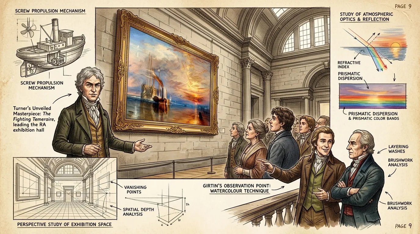 The Fighting Temeraire is unveiled at the Royal Academy. Critics are divided, but many are captivated by its power and beauty. The Fighting Temeraire is unveiled at the Royal Academy. Critics are divided, but many are captivated by its power and beauty.
