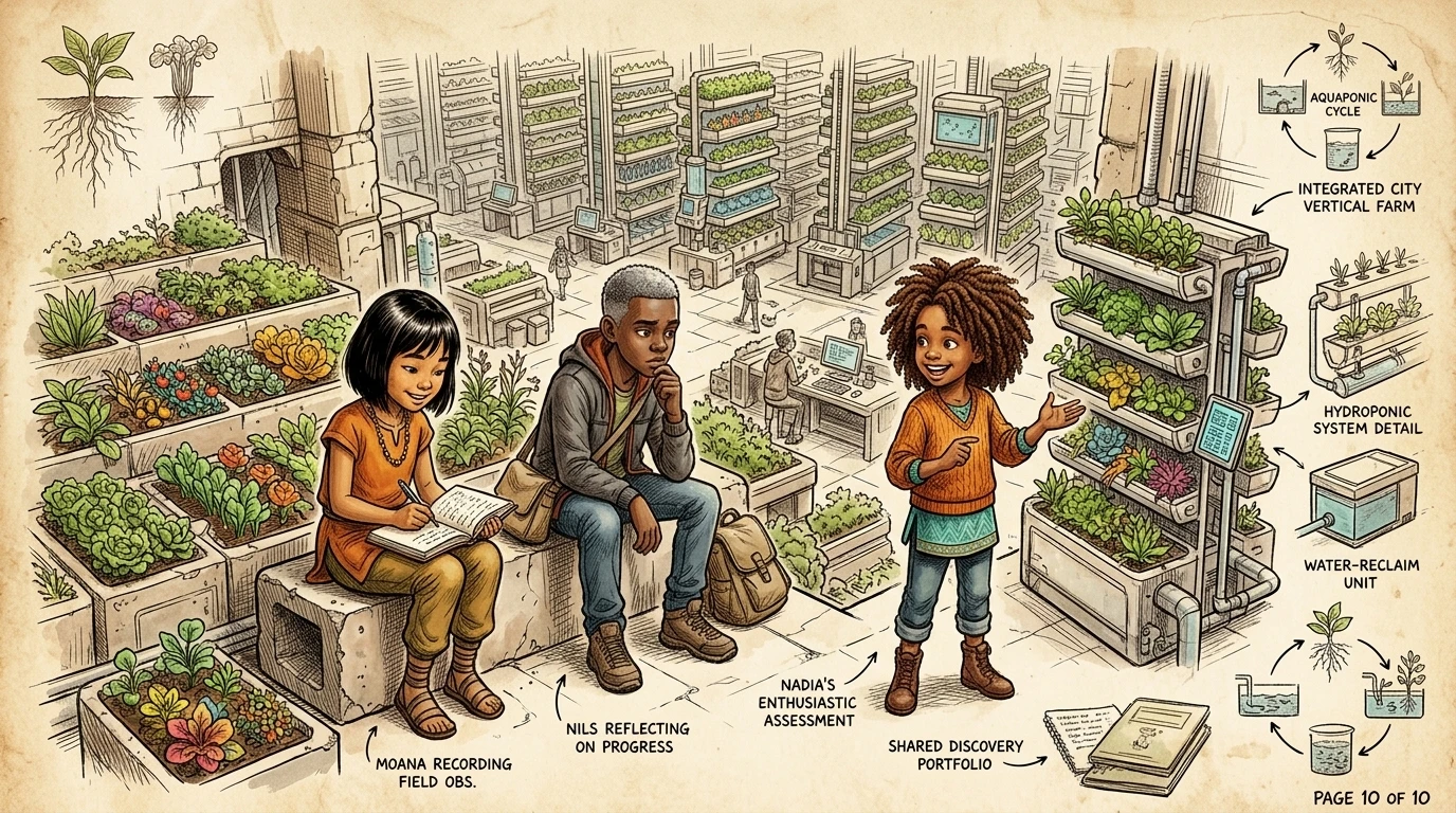 Back in the ruined city, Moana smiled, writing in her journal. "They learned to manage their resources, even without our technology." Nils nodded. Back in the ruined city, Moana smiled, writing in her journal. "They learned to manage their resources, even without our technology." Nils nodded.