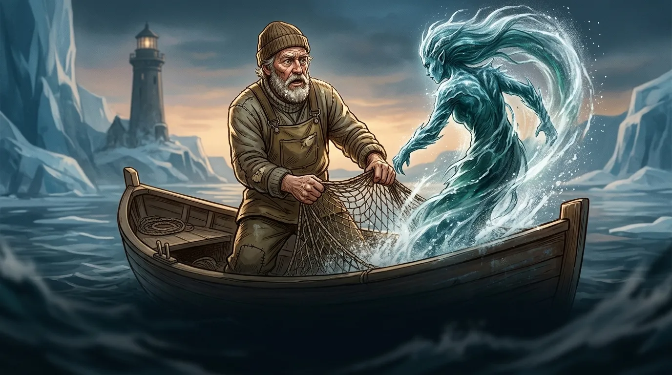 The Fisherman and the Jinni — 图书封面 — Wonder Tales