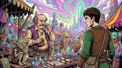 Kael, a young wanderer, navigated the crowded stalls, his eyes scanning for a particular artifact. He'd heard whispers of a relic – the Shard of Aethelred –… Kael, a young wanderer, navigated the crowded stalls, his eyes scanning for a particular artifact. He'd heard whispers of a relic – the Shard of Aethelred –…