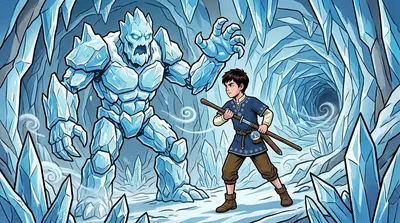 "Dur, ölümlü!" diye kükredi Golem, sesi mağaralarda yankılanıyordu. "Geçemezsin!" Caius kılıcını çekti, kalbi gümbür gümbür atıyordu.