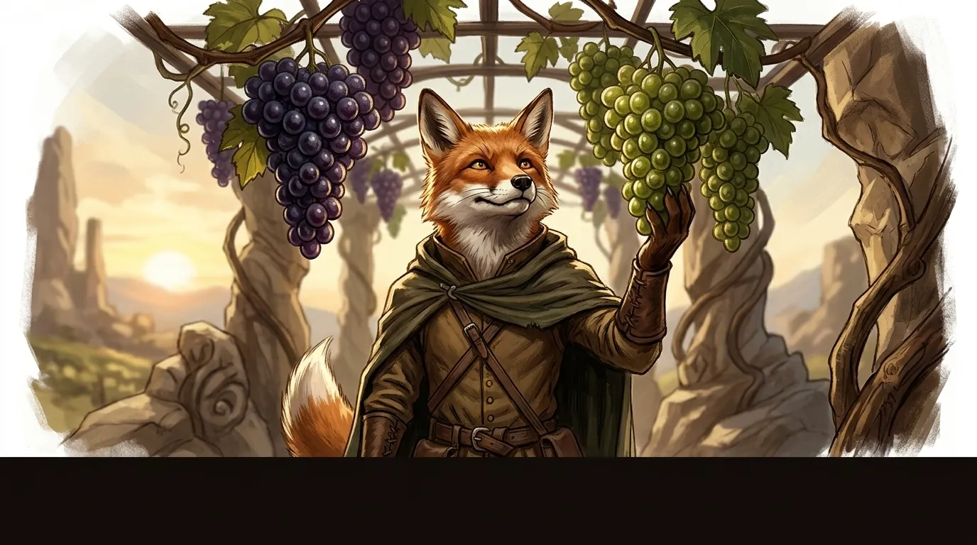 The Fox and the Grapes — 图书封面 — Wonder Tales