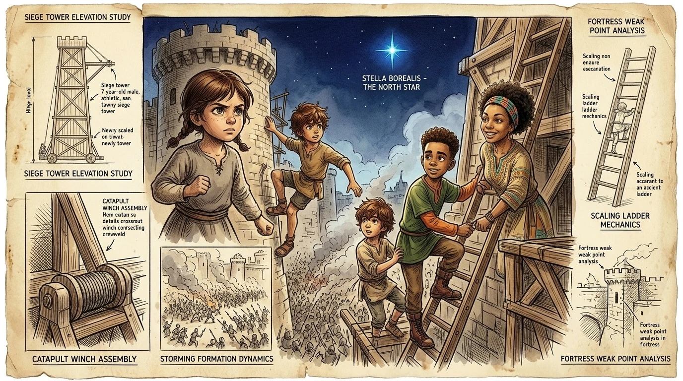 From a high tower, Farah watched as the revolutionaries stormed the fortress. The fighting was fierce, but the people's spirit could not be broken.