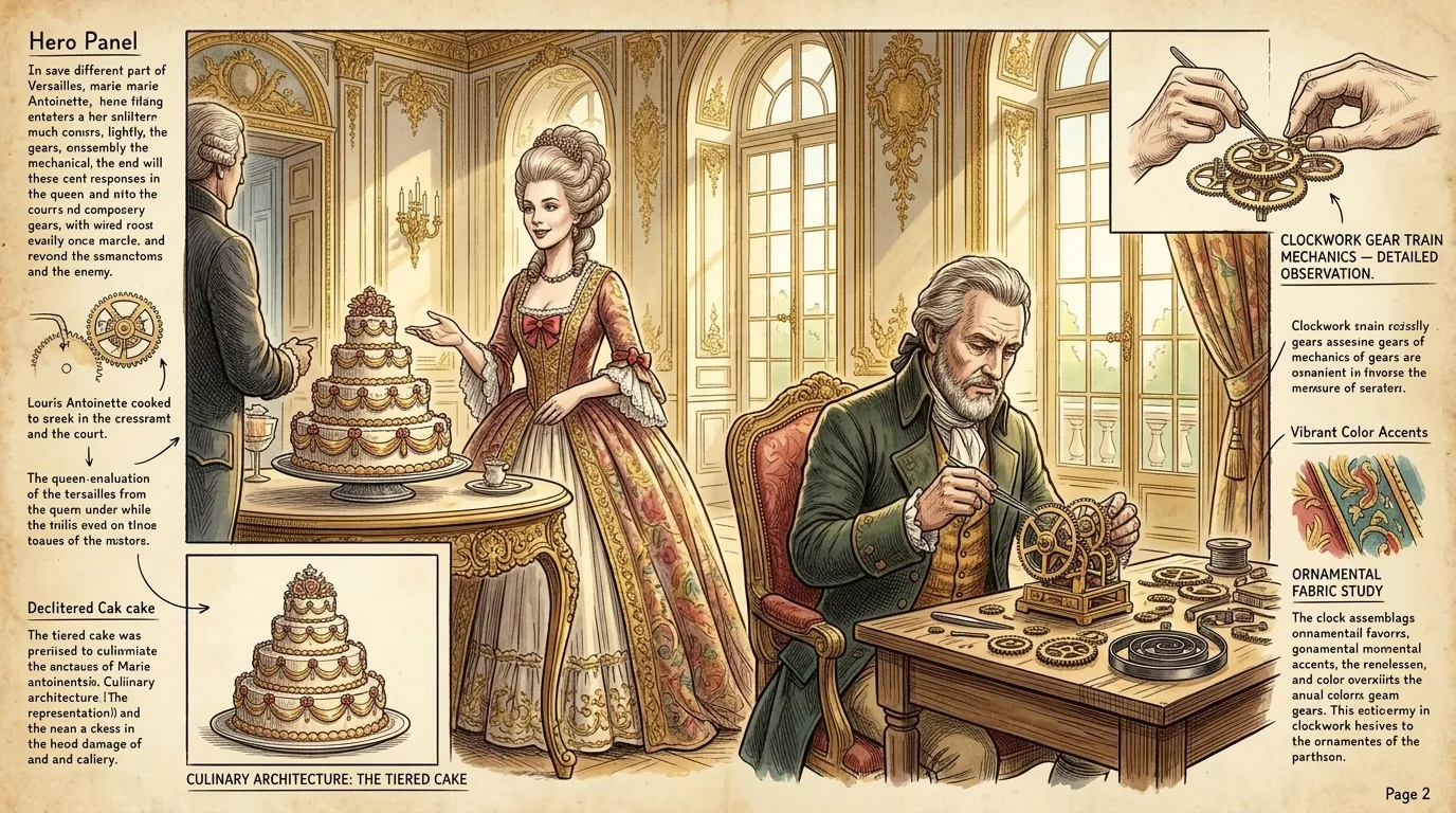 Versailles, a world away from Paris, shimmered with gilded excess. "Let them eat cake," Marie Antoinette supposedly remarked when told the people had no bread. Versailles, a world away from Paris, shimmered with gilded excess. "Let them eat cake," Marie Antoinette supposedly remarked when told the people had no bread.