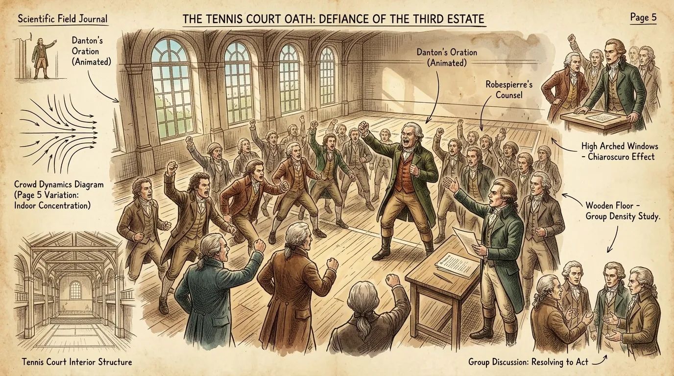 The Third Estate, representing the common people, declared itself the National Assembly. "Where is our meeting hall?" demanded Honoré Mirabeau. The Third Estate, representing the common people, declared itself the National Assembly. "Where is our meeting hall?" demanded Honoré Mirabeau.