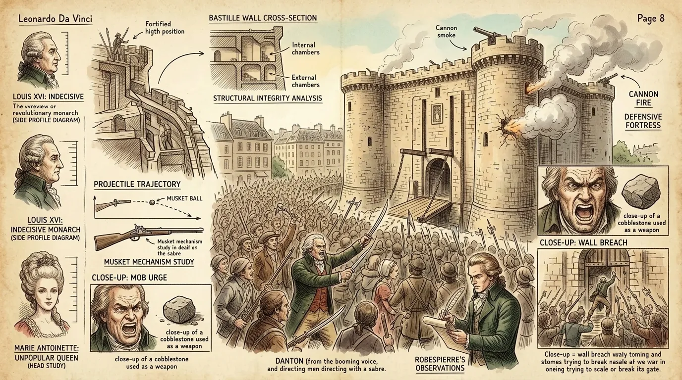 On July 14th, the mob descended on the Bastille. The fortress, a symbol of royal tyranny, was to be their prize. "Liberty, Equality, Fraternity, or Death,"… On July 14th, the mob descended on the Bastille. The fortress, a symbol of royal tyranny, was to be their prize. "Liberty, Equality, Fraternity, or Death,"…