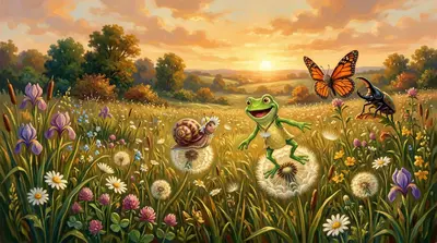 From that day on, Barnaby still dreamt of flying, but he also appreciated the joy of floating. He even invented a new game: Dandelion Gliding, which he and… From that day on, Barnaby still dreamt of flying, but he also appreciated the joy of floating. He even invented a new game: Dandelion Gliding, which he and…