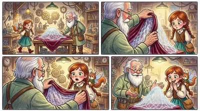 El taller era una cacofonía de metales que chocaban y engranajes que zumbaban. "¡Ah, Lila, Pip!", bramó Fitzwilliam, su voz resonando por la habitación, "¡Justo…