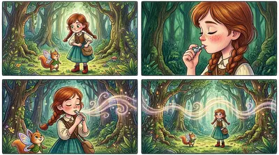 "¡Quizás los Hongos Luminosos puedan ayudar!", sugirió Pip, sacudiéndose el polvo. "Si podemos llamarlos, ¡podrían crear un camino para que llegues a la red!".