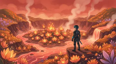 L'isola vulcanica di Ignis pulsava di energia geotermica, il suo bagliore cremisi visibile persino dall'orbita. Giardini di fiori di fuoco sbocciavano nella…