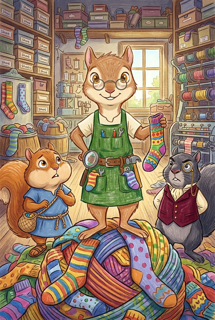 The Great Sock-Eating Squirrel Debacle — غلاف الكتاب — Wonder Books