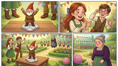 심사위원들은 깜짝 놀랐습니다. 그 노움의 물방울무늬 팬티는 단순했지만 흠잡을 데 없이 바느질되어 있었고... 기쁨으로 가득 차 있었습니다!