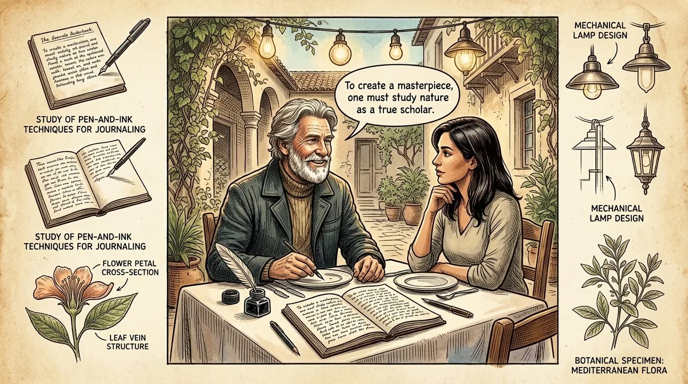 Una tarde, leyendo a Emerson, Homer encontró una cita que resonó profundamente. La copió en su cuaderno. La cita ayudó a cristalizar su propia visión artística… Una tarde, leyendo a Emerson, Homer encontró una cita que resonó profundamente. La copió en su cuaderno. La cita ayudó a cristalizar su propia visión artística…