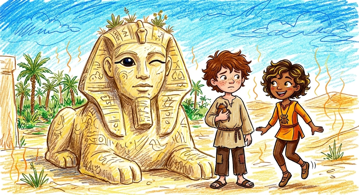 تألقت الصحراء، وغمز تمثال رملي عملاق. "مرحباً بكم في أكاديمية الواحة للجمباز!" دوى الصوت. ابتلع فيليكس ريقه، وشعره الكستنائي الفوضوي المتطاير ينسدل على جبهته. تألقت الصحراء، وغمز تمثال رملي عملاق. "مرحباً بكم في أكاديمية الواحة للجمباز!" دوى الصوت. ابتلع فيليكس ريقه، وشعره الكستنائي الفوضوي المتطاير ينسدل على جبهته.