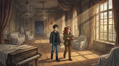 They ventured deeper into the house, room by room. Each chamber held echoes of a tragic past. A family destroyed by madness and despair. They ventured deeper into the house, room by room. Each chamber held echoes of a tragic past. A family destroyed by madness and despair.