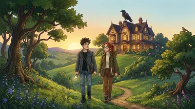 As they left the Hollow House, the storm had completely cleared. A single raven perched on the roof, watching them depart. As they left the Hollow House, the storm had completely cleared. A single raven perched on the roof, watching them depart.