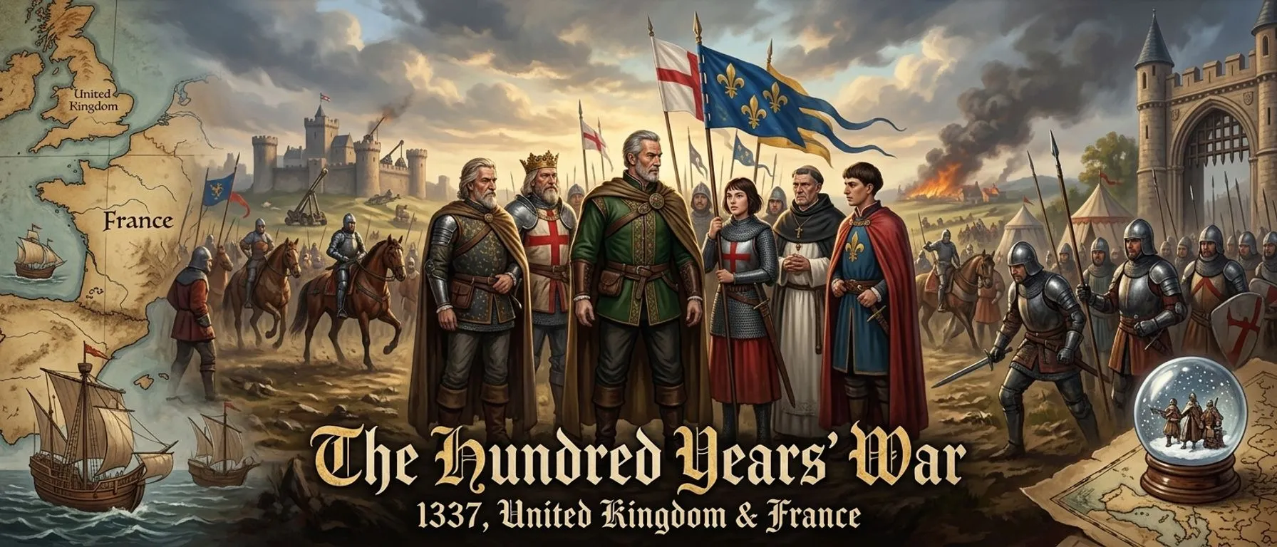 La Guerra de los Cien Años: Reino Unido y Francia (1337) — portada del libro — Wonder History