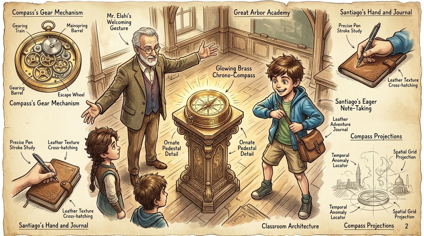 Inside, Mr. Elahi, a kindly old professor with spectacles perched on his nose, was already waiting. "Welcome, young explorers!" he boomed, gesturing to a… Inside, Mr. Elahi, a kindly old professor with spectacles perched on his nose, was already waiting. "Welcome, young explorers!" he boomed, gesturing to a…