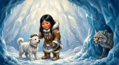 Their journey led them to the Whispering Caves, a labyrinth of icy tunnels known for their eerie echoes. The wind howled like a pack of wolves, making Nanuq… Their journey led them to the Whispering Caves, a labyrinth of icy tunnels known for their eerie echoes. The wind howled like a pack of wolves, making Nanuq…