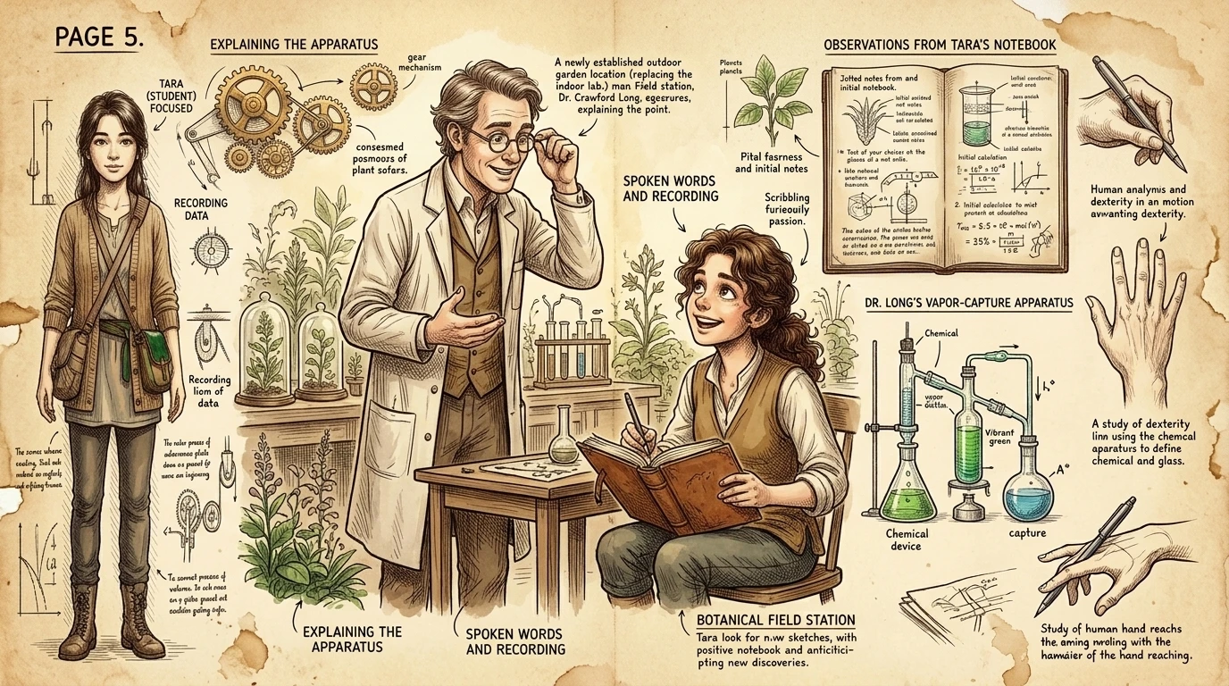 „In der Tat, das war es“, sagte der Mann und rückte seine Brille zurecht. „Mein Name ist Dr. Crawford Long, und ich versuche, einen Weg zu finden, diese…