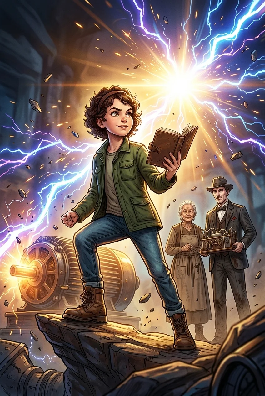 The Invention of the Alternating Current Motor — book cover — Wonder Inventions The Invention of the Alternating Current Motor — book cover — Wonder Inventions