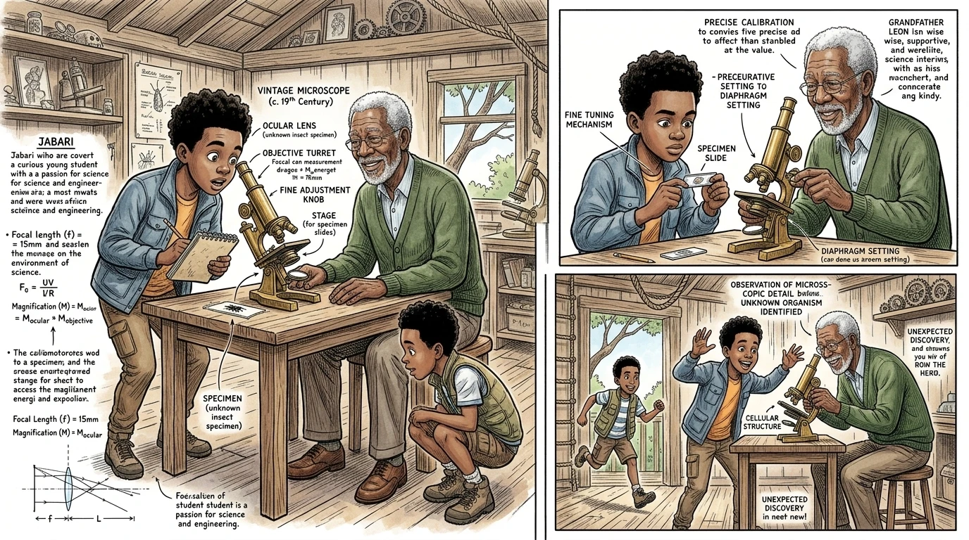 The Invention of the Microscope — page 3 illustration — Wonder Inventions The Invention of the Microscope — page 3 illustration — Wonder Inventions