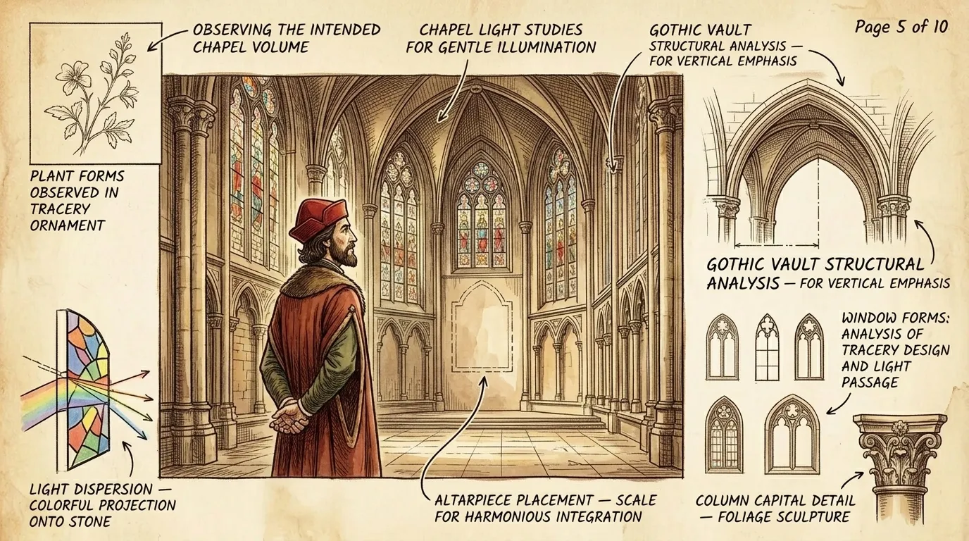 The Vijd family chapel in Saint Bavo Cathedral was the intended home for the altarpiece. Jan visited the chapel frequently, studying its light and dimensions… The Vijd family chapel in Saint Bavo Cathedral was the intended home for the altarpiece. Jan visited the chapel frequently, studying its light and dimensions…