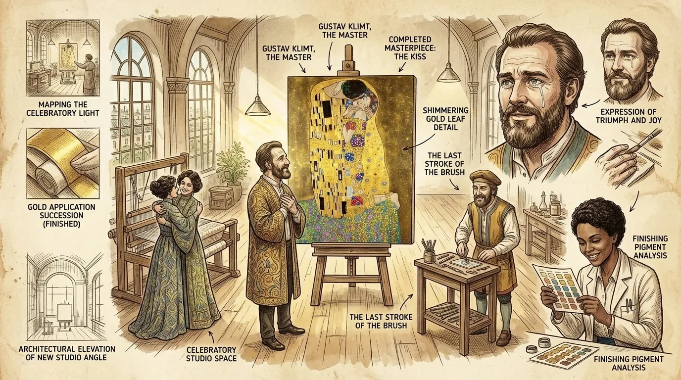 Hoy, "El Beso" reside en la Österreichische Galerie Belvedere en Viena, cautivando a millones de visitantes cada año. El abrazo dorado de Klimt continúa… Hoy, "El Beso" reside en la Österreichische Galerie Belvedere en Viena, cautivando a millones de visitantes cada año. El abrazo dorado de Klimt continúa…