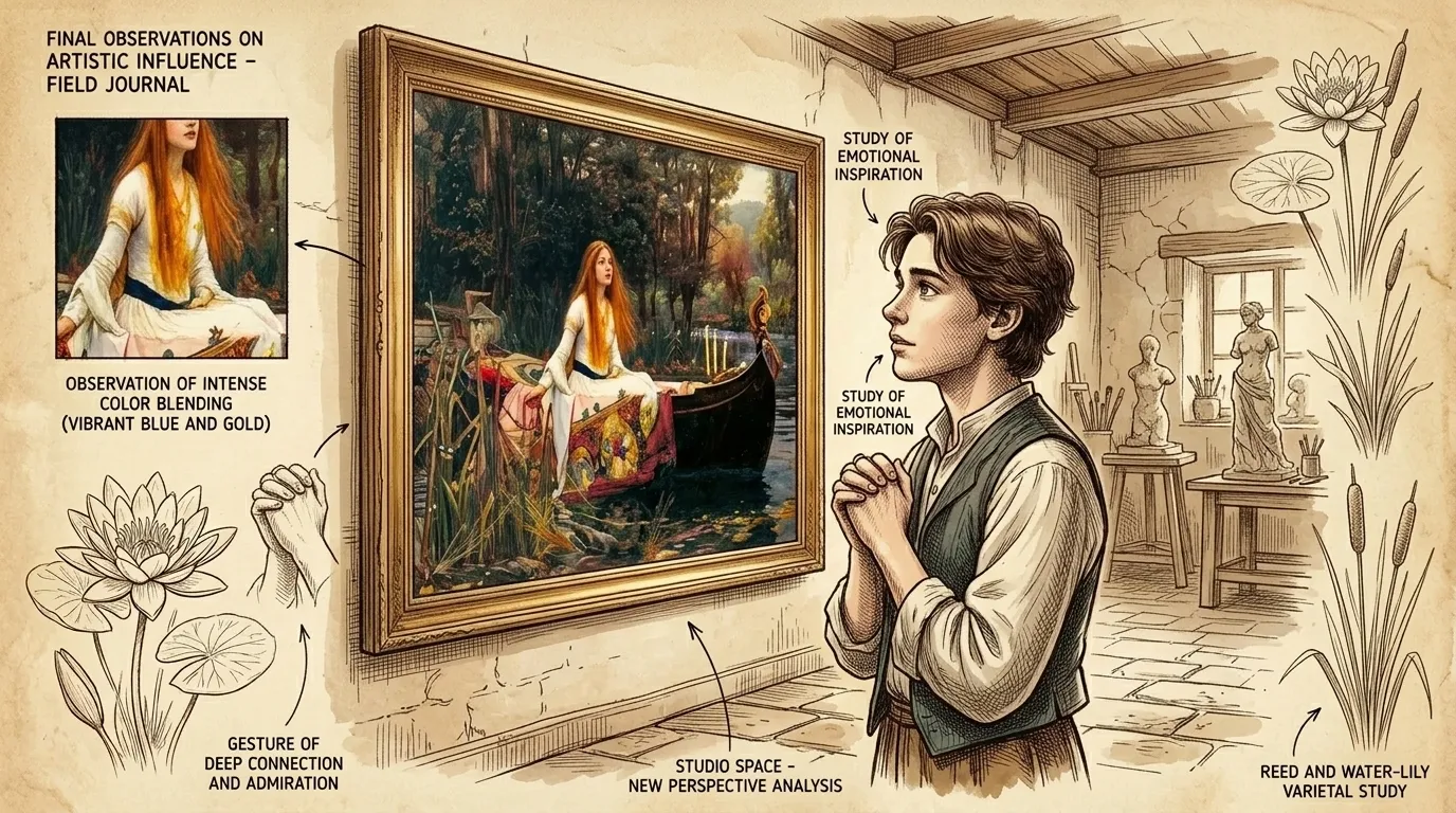 Waterhouse's 'The Lady of Shalott' continues to captivate viewers more than a century later. Artists, poets, and dreamers find inspiration in her tragic story. Waterhouse's 'The Lady of Shalott' continues to captivate viewers more than a century later. Artists, poets, and dreamers find inspiration in her tragic story.