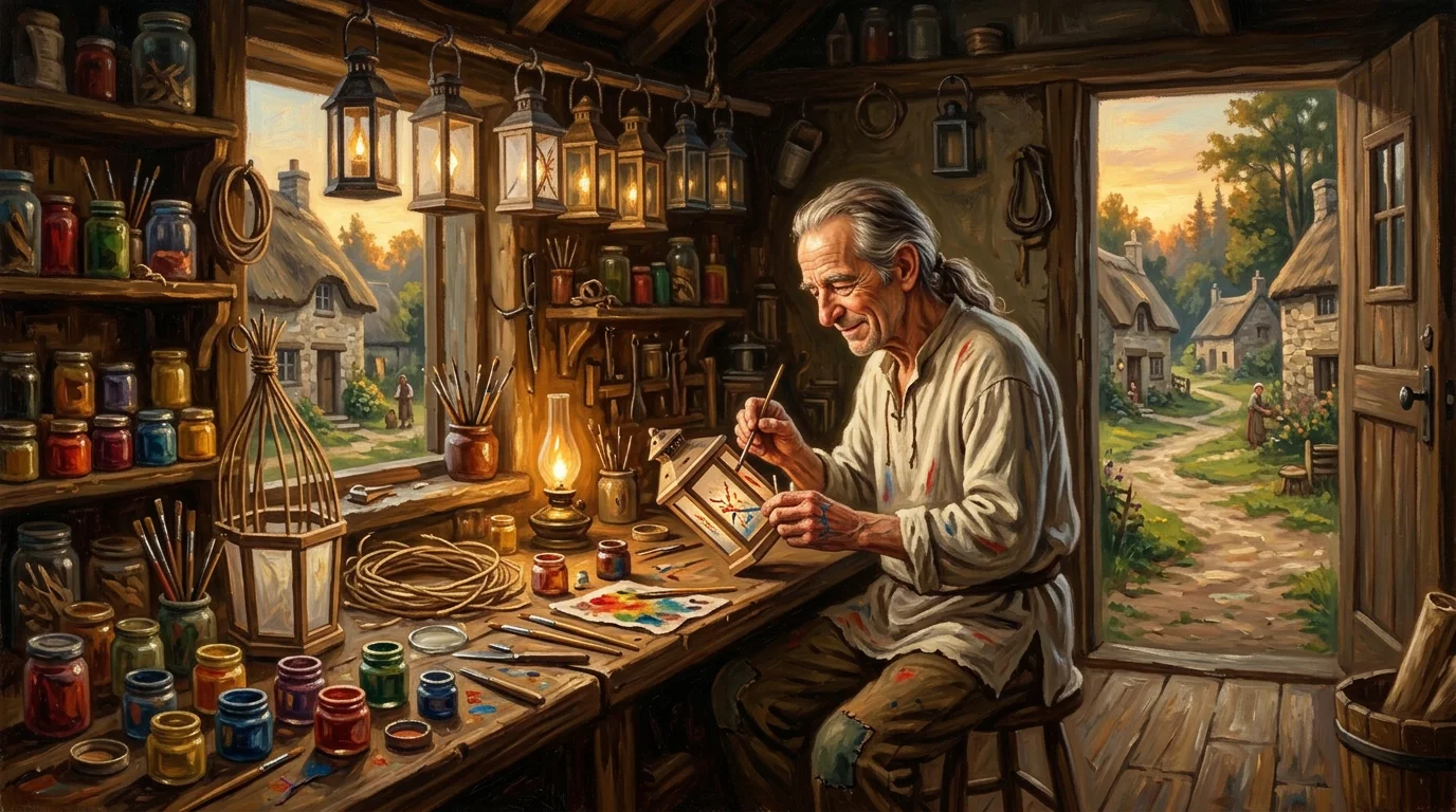 The Lantern Maker — book cover — Wonder Books The Lantern Maker — book cover — Wonder Books