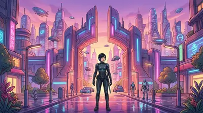 The colossal gates of Neo City shimmered, energy crackling around their edges. For generations, they had protected the city from the Shadow Blight, but now…