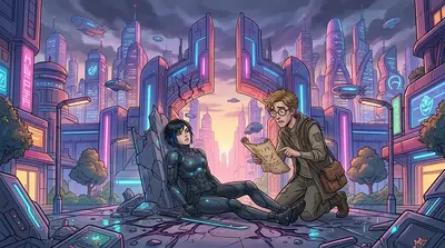 Kael, despite his fear, rushed to her side. 'Talia! No!' He frantically searched the scroll. 'The prophecy...it says...the blade must be imbued with…